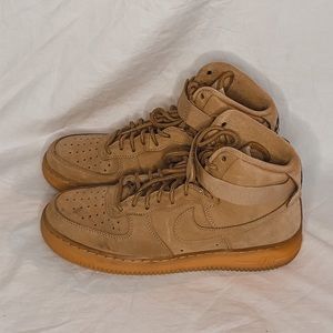 Nike Tan High Top Air Force Ones